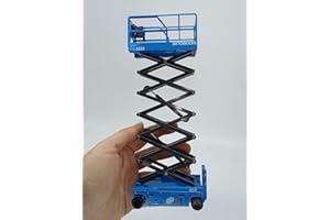 Valman 1:30 Scale Sinoboom 1212 Scissor Lift Model Replica, Blue, Modern Construction Equipment, Adults, Non-Foldable