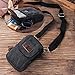 Ranboo Canvas Phone Pouch for Men Small Crossbody Purse Shoulder Cell Phone Arm Bag Multifunction Carrier Belt Clip Holster Case Fit for iPhone 16/15/14/13/12 Pro Max Samsung Galaxy S25 Edge S24 Ultra
