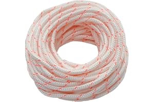 Mtanlo 4.5 mm Recoil Starter Rope Pull Cord 10-Meter Trimmer Edger Brush Cutter Lawn Mower for Stihl Chainsaw Pull Cord for Husqvarna Chainsaw Cord Recoil Rope Nylon Starter Cord (4.5 mm-Red-10M)