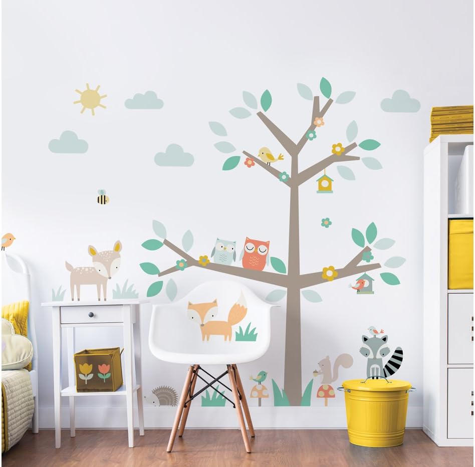 woodland tree wall shelf