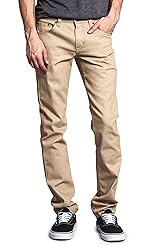VICTORIOUS Men's Skinny Slim Fit Stretch Raw Denim