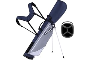 Full Choice Lightweight Golf Stand Bag, 4-Way Full-Length Dividers, Holds Up to 10 Clubs, 3.7 lbs Golf Bag with Dual Straps & Stand for Driving Range, Par 3, and Standard Courses