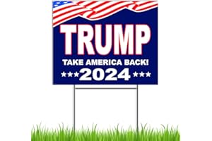 DIMARONGTON Trump 2024 Yard Sign -16x12 Coroplast Donald Trump 2024 Yard Sign Double Sided - President Trump Take America Back - Trump 2024 Sign - Trump Maga Sign