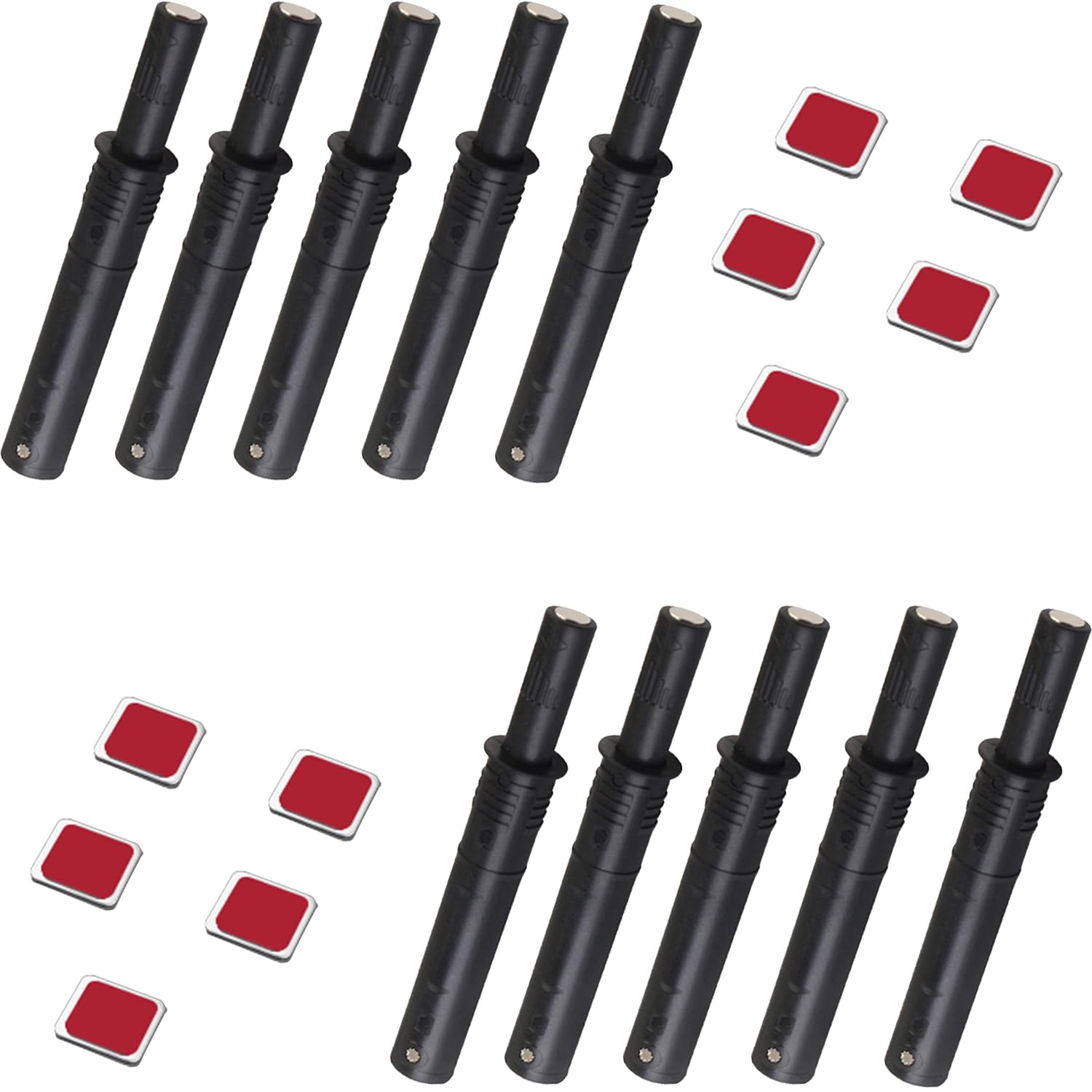 10 Pack Push to Open Magnetic Door Catches, Invisible Rebound Latches Release, Hidden Press Device for Cabinet Door - Pull Free Handle (Short – 73mm)