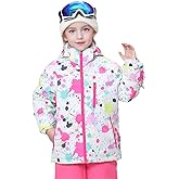 BGX Kids Girls Waterproof Ski Snow Jacket Windproof Winter Jacket Coats Outdoor Snowboarding with Hood