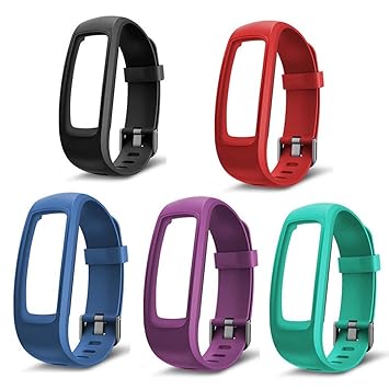 BKID Fitness Tracker Monitor Replacement Strap Wristband, Silicone Watch Band Strap with Frame Case for ID107 Plus Smart Watch