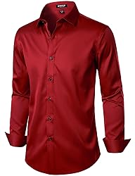 JEMITOP Men's Stretch Wrinkle Free Dress Shirts