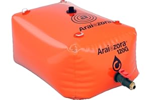 Araiozora Foldable Water Bladder Tank,120 Gal/480L Portable Large Capacity Soft Water Bag Storage Container
