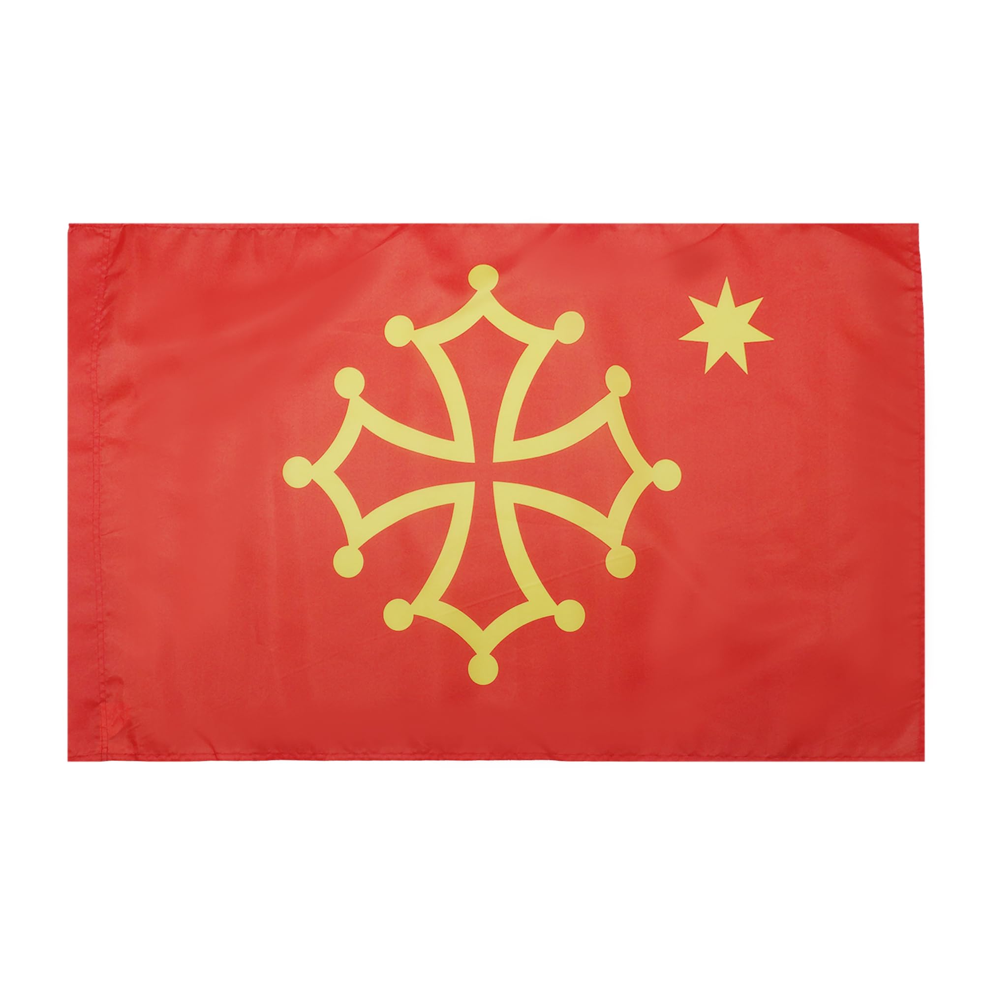 AZ FLAG - Occitania with star Flag - 2x3 Ft - occitan Banner with Sleeve - 100% Polyester - Fade Resistant - Vivid Colors - 2' x 3' Feet - 90x60 Cm