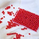 360pcs Glass Beads Bulk, 8mm Glass Beads for Barcelet and Jewelry Making DIY Crafts (Red)