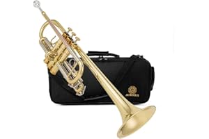 aurosus cc820 c trumpet stainless steel valves 124mm brass bell gold brass lead pipe nickel silver slides clear lacquer finish 7c mouthpiece case backpack strap intermediate students