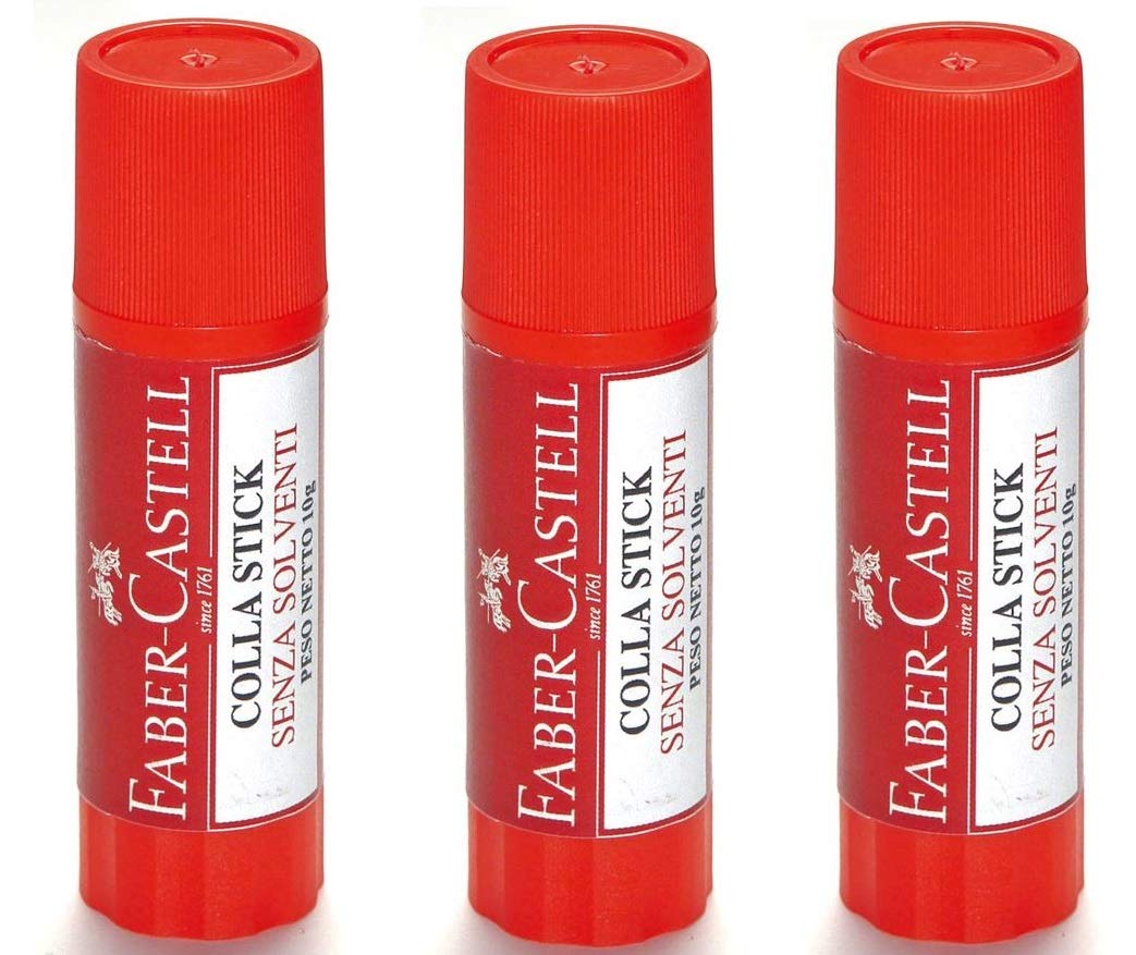 Faber-Castell Glue Sticks - 10g - Blister Pack of 3
