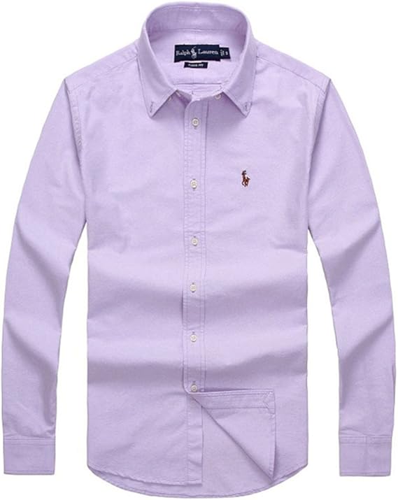 Amazon ポロラルフローレン Polo Ralph Lauren ワイシャツ メンズ 長袖 ノーアイロン ポニー刺繍 快適 デニム シャツ 100 綿 無地 秋 春 カーディガン カジュアル ビジネス 紳士 スリム ライトパープル 2xl 並行輸入品 シャツ 通販