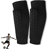 Soccer Shin Guards, Shin Guards Kids Youth, Calf Compression Sleeve with Honeycomb Pads, Protective Soccer Shin Pads Gear for Boys, Girls