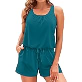 Tempt Me Romper One Piece Swimsuits with Short - Women Boyleg with Pockets Modest Bathing Suit 2025 Swimwear