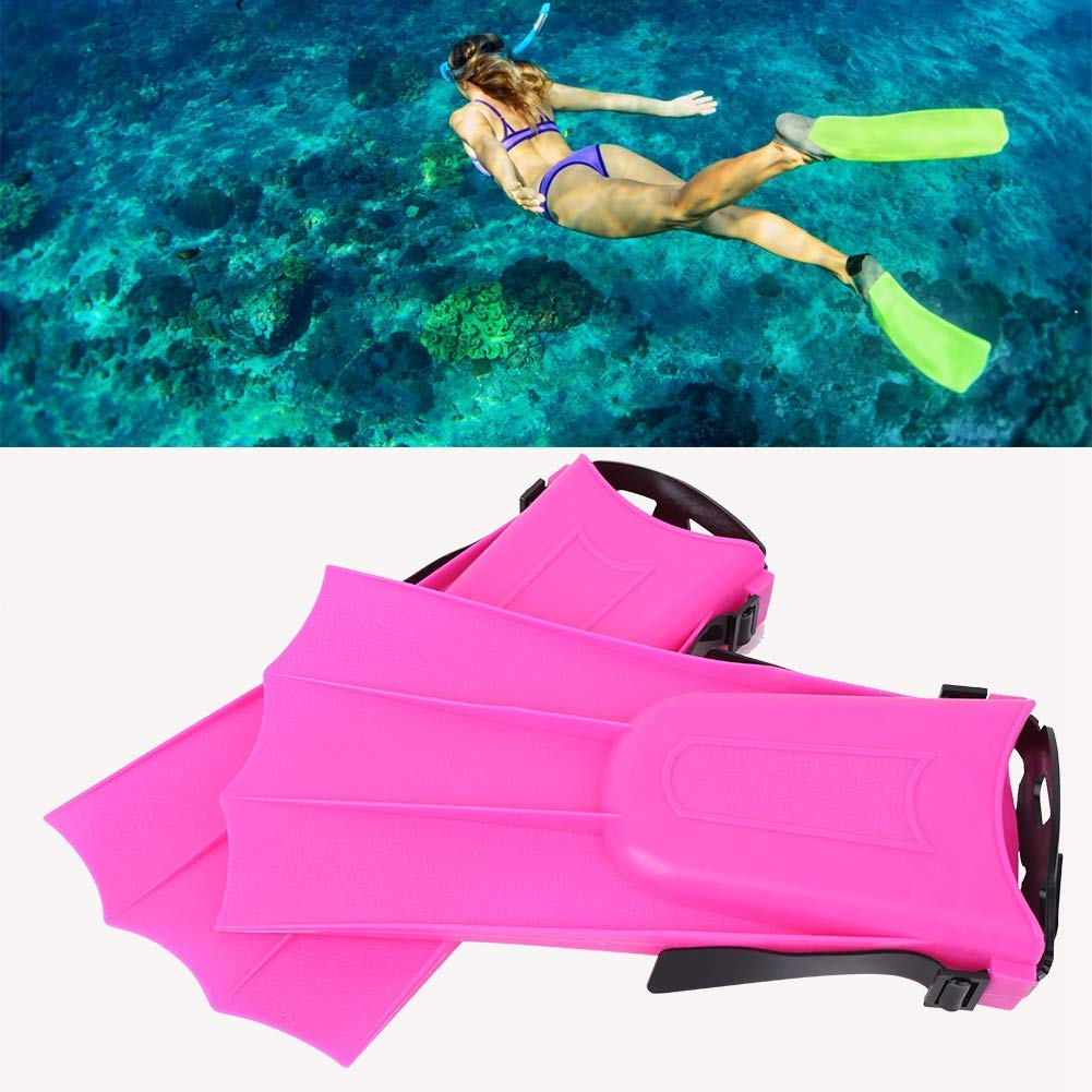 FOTABPYTI Lightweight Swimming Fins, Snorkeling Short Fins, 269g Lightweight Polyethylene Swimming Flippers, Diving Equipment Adult Children Water Sports for Swimmin