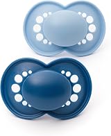 MAM Original Soothers 6-18 Months Pack of 2 with Travel Steriliser Case Blue