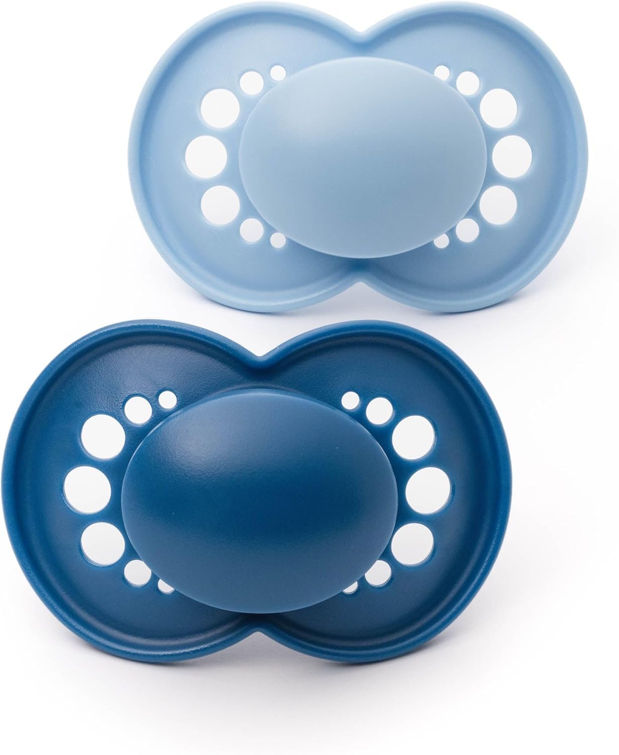 MAM Original Soothers | 6-18 Months | 2 Pack | Comes in Dummy Steriliser Case | Orthodontic Design | Sustainable Materials | Baby Accessories | Blue (Various Designs)