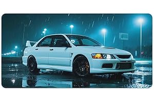 HouLaiZhe JDM Lancer Looks Cool in The Rain Gaming Mouse Pads JDM Car Desk Pads Large Mousepads for Desktop Keyboard Computer