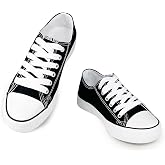 Canvas Shoes for Women Men Casual Low Top Sneakers, Unisex Fashion Classic Lace Up Walking Shoes for Everyday Wear