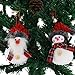 WEWILL 6 Pack Plush Hanging Christmas Tree Ornament Sets Santa and Snowman, 5.5inch