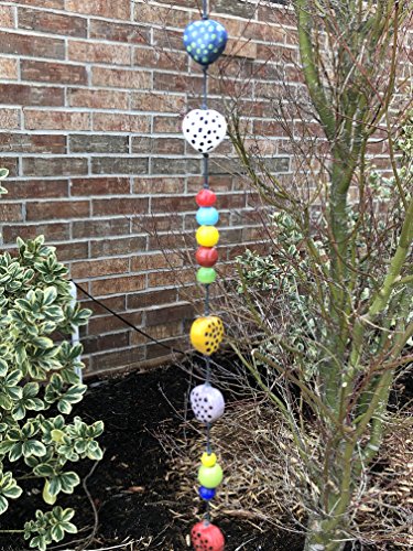 Heart Beads Hand Painted with Bell 30 in Long Wind Chime with Nana Bell - Thumbnail 5