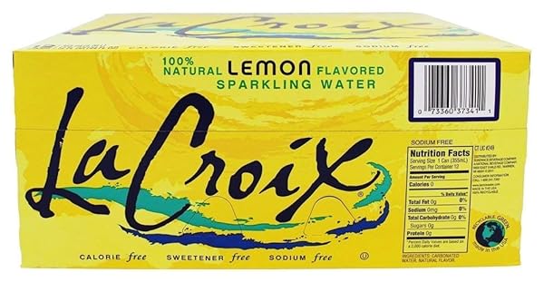 LA CROIX LEMON SPARKLING WATER, 12 OUNCE (PACK OF 12)