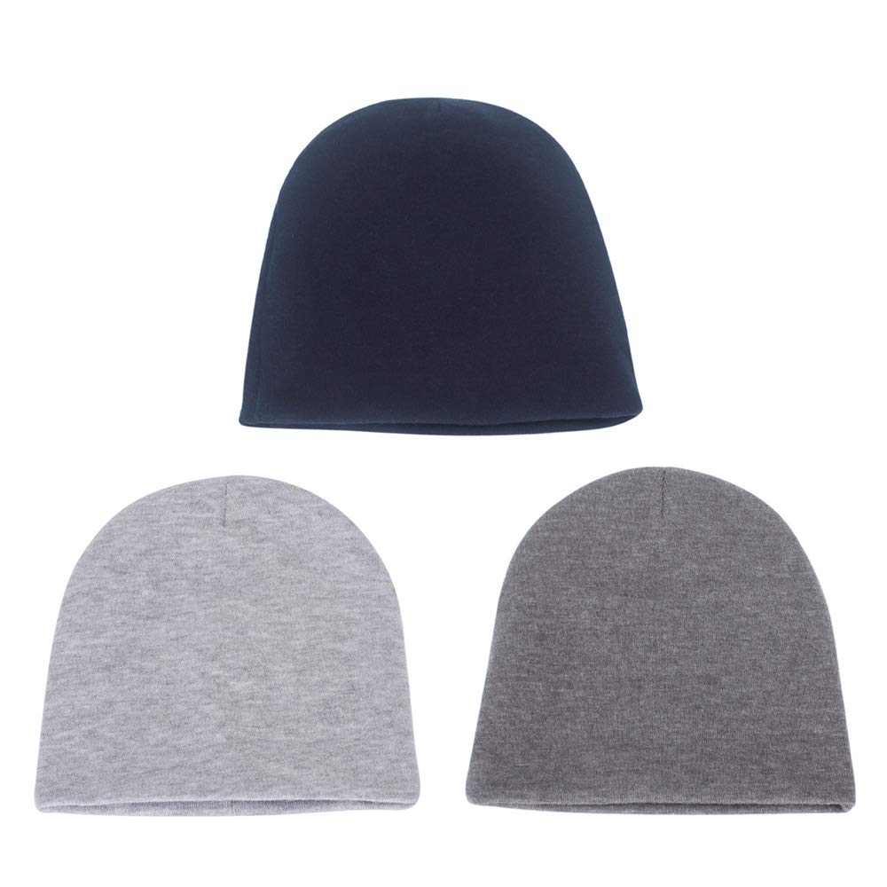 MK MATT KEELY 3 Pack Baby Hats Newborn Baby Beanie Caps Infant Cotton Caps for 0-3 Months