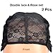 2PCS Glueless Double Lace Wig Caps Swiss Lace Adjustable Straps Breathable Large Black Weaving Cap for Making Wig