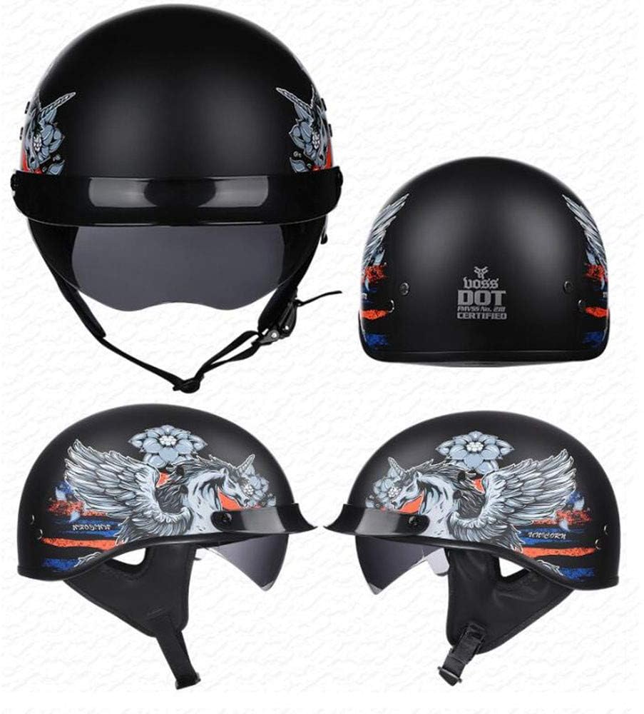 Casco Moto Abierto Medio Casco De Motocicleta Retro,Dot