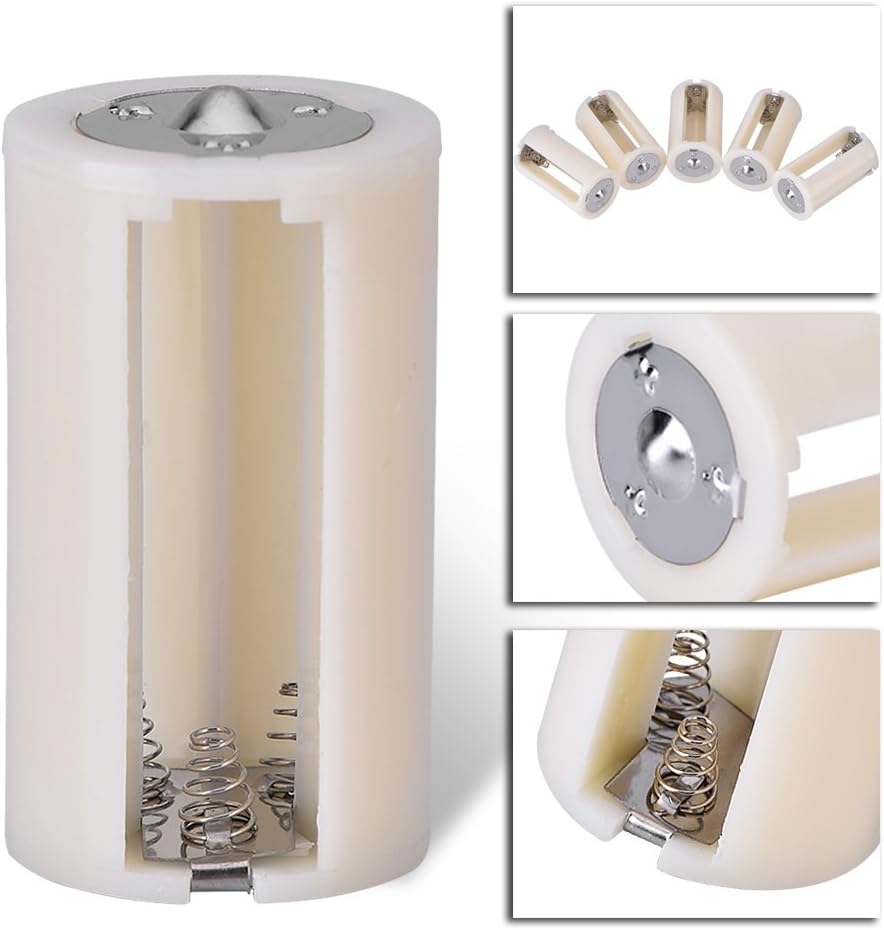 5 PCS 3x AA to D Battery Converter, 3 AA Slots Battery Adapter Parallel Battery Case Holder - Image 3