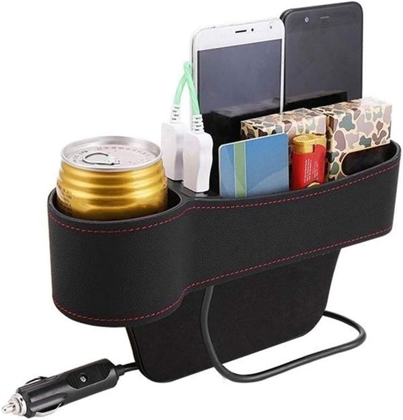 Car Seat Organiser - Front Seat Storage Bag Box, Cup holders Water Resistant Organizer for Toys, Snacks and other utensils