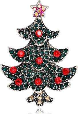 Immagini Donne Di Natale.Quanjucheer Vintage Donne Di Lusso Strass Albero Di Natale Spilla Pin E Lega Colore Silver Cod 64twiw37h6szz126m Amazon It Gioielli