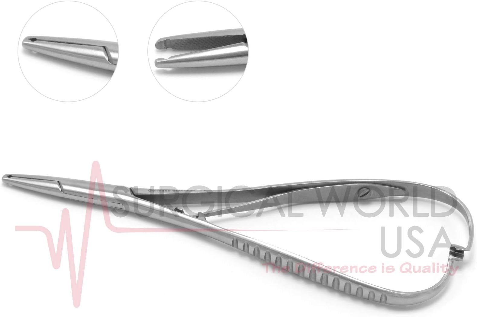 Mathieu Elastic Placing Pliers with Hole Grooved Tip Orthodontic Elastics Placer Inserting Elastics Gripping Wires Ligature Placement