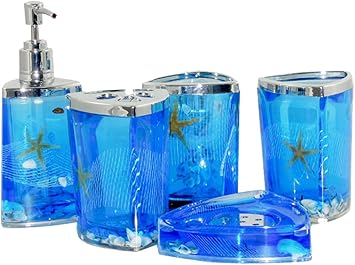 Download Blauer strand themed badezimmer Desktop Wallpaper Free