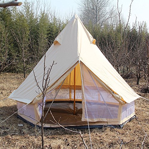 Playdo Mesh Screen Wall Tent Waterproof Cotton Canvas Bell Tent Large