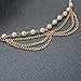 Jovono Pearl Head Chain Gold Headpiece 1920s Gatsby Hair Accessories for Women and Girls