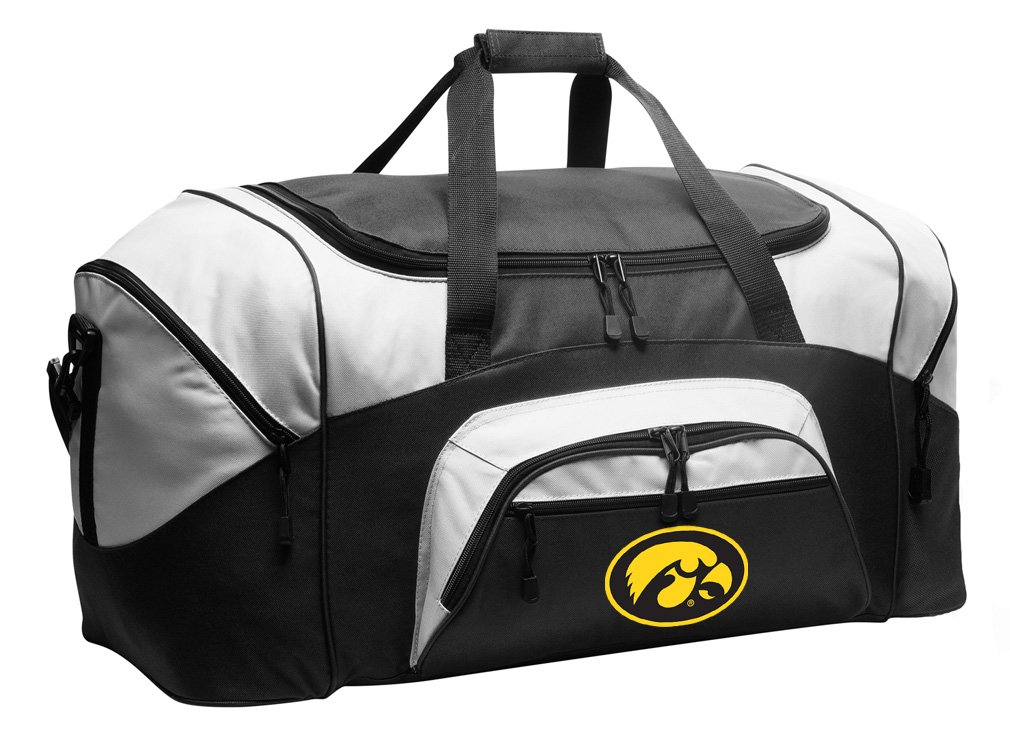 Large Iowa Hawkeyes Duffel Bag University of Iowa Suitcase or Gym Bag