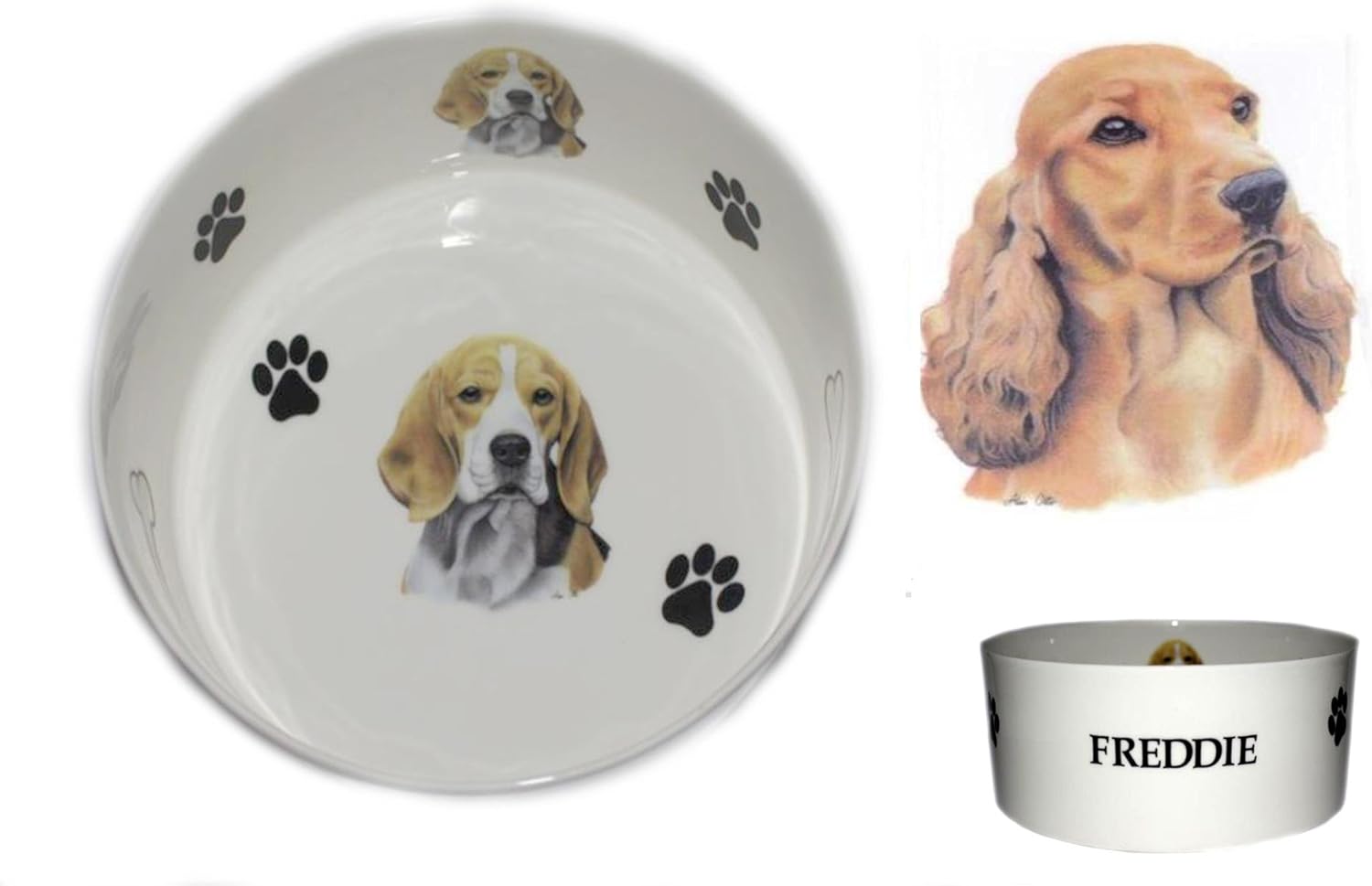 personalised spaniel bowls
