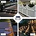XLUX Solar Lights for Steps Decks Pathway Yard Stairs Fences, LED lamp, Outdoor Waterproof, Warm Light, 6 Pack