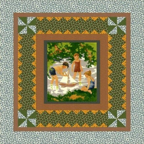 Thimbleberries Sailboat "Set Sail" Fabric Quilt Panel (Great for Quilting, Sewing, Craft Projects, & More) 34" X 36"