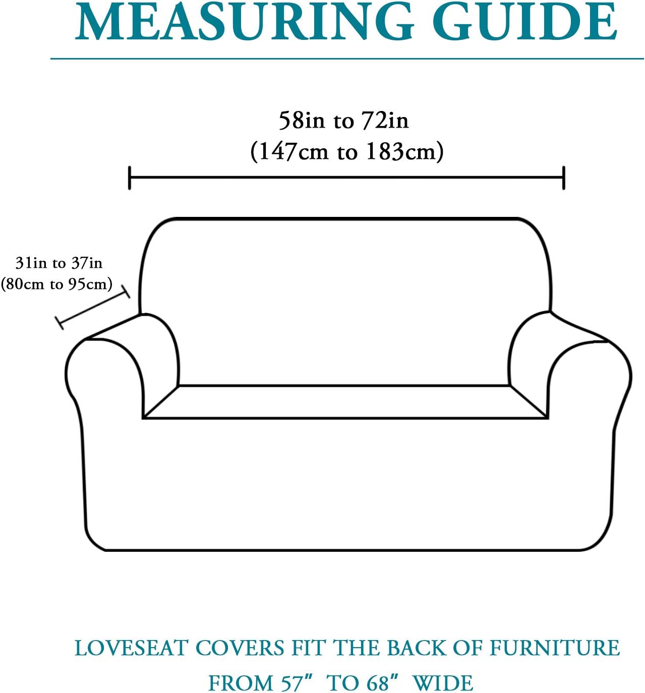 1 Piece Furniture Cover for Loveseat Loveseat Slipcovers for 2 Cushions Sofa Rich Textured High Spandex Checked Pattern Loveseat Covers for Living Room, 2 Seater, Charcoal Gray: Home & Kitchen