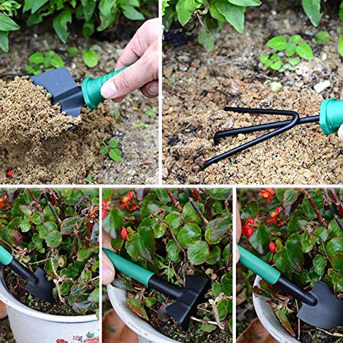 Leegoal Gardening Tools Set 10 Piece Heavy Cast Iron Head Ergonomically Handles Gardening Gifts Gardening Planting Home Gardening Flowers Vegetables Potted Trim Loosing Planting Tools - Thumbnail 4