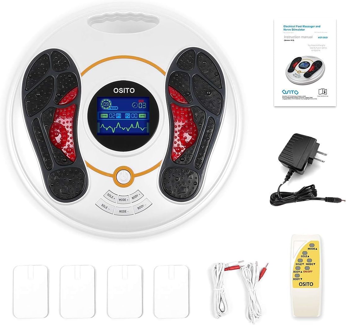 Foot Circulation Plus (FSA or HSA Eligible) - Medic Foot Massager Machine with TENS Unit, EMS (Electrical Muscles Stimulator) Feet Legs Health for Neuropathy, Diabetes, Relieve Pains and Cramps, RLS: Health & Personal Care