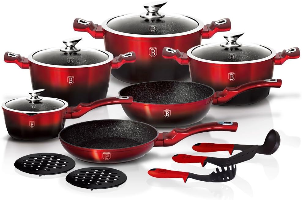 Berlinger Haus 15 Piece Granite Cooking Pan Set BERLINGER House