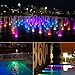 LED Underwater Pond Lights, 10W 12V 1000LM IP68 RGB Diving Fountain Light for Landscape Swimming Pool Pond Piscina Fish Tank Aquarium Car Spotlight Pool Light