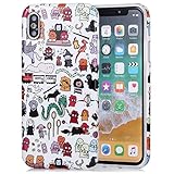 Unique Designer Slim Fit Phone Case Cover for Apple iPhone X (2017)/ iPhone Xs (2018) - Harry Potter Doodle