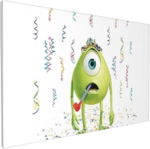 GLBlife Monsters Inc Paintings 3D Printed Posters Canvas Wall Art Bedroom for Office Decor Pictures Painting 12x18in