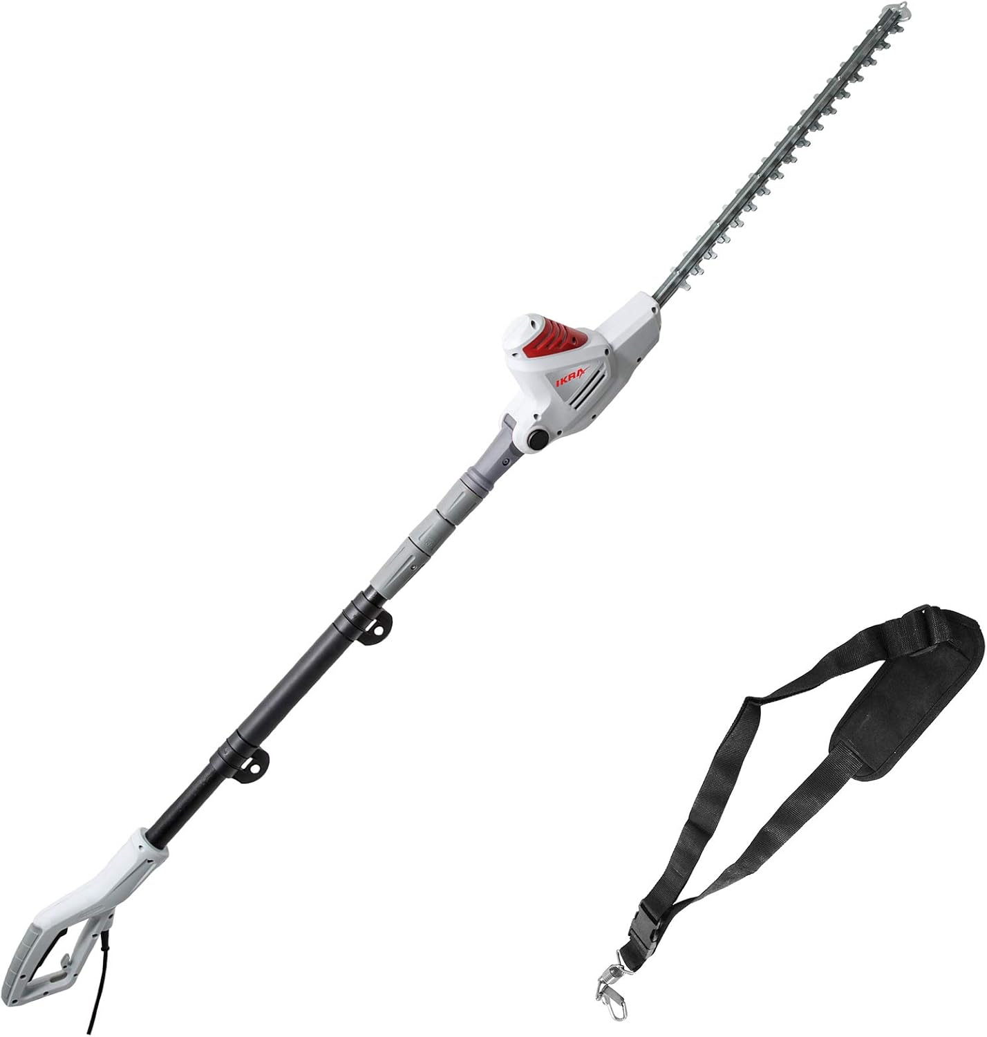 Ikra ITHS 600 Elektro Teleskop Heckenschere ITHS600 inkl. Schultergurt, Schnittlänge 51cm, Schnittwinkelverstellung, W, 230 V