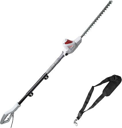 Ikra Taille Haie Telescopique Electrique Iths 600 Sangle Incluse 600w Longueur De Coupe 51cm Reglage De L Angle De Coupe Amazon Fr Bricolage